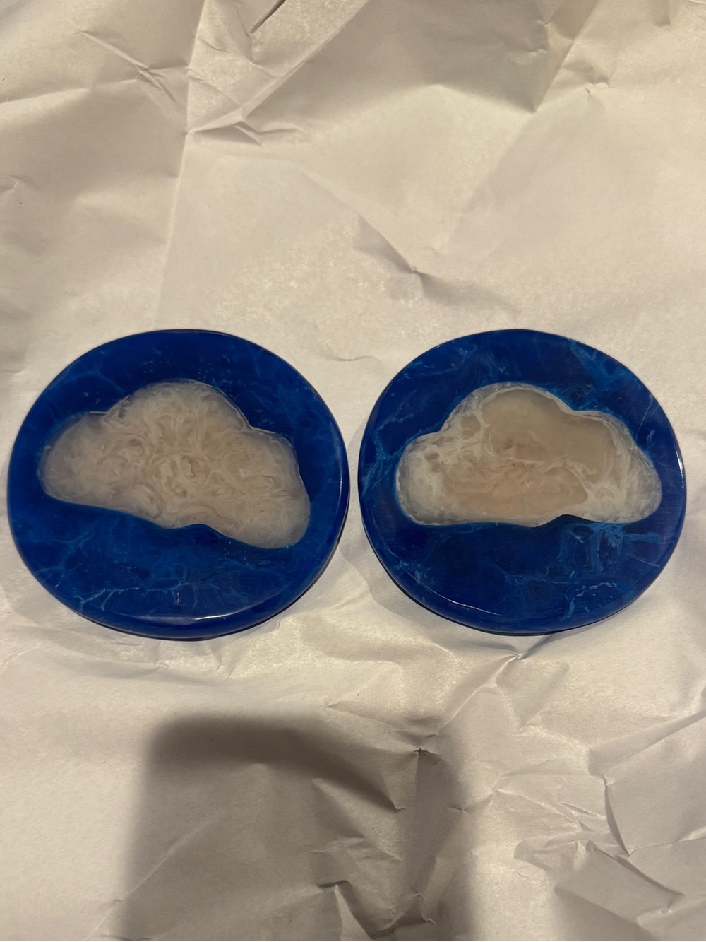NEW Anthropologie Lane Coasters, Set of 2, Cloud - Picture 3 of 5